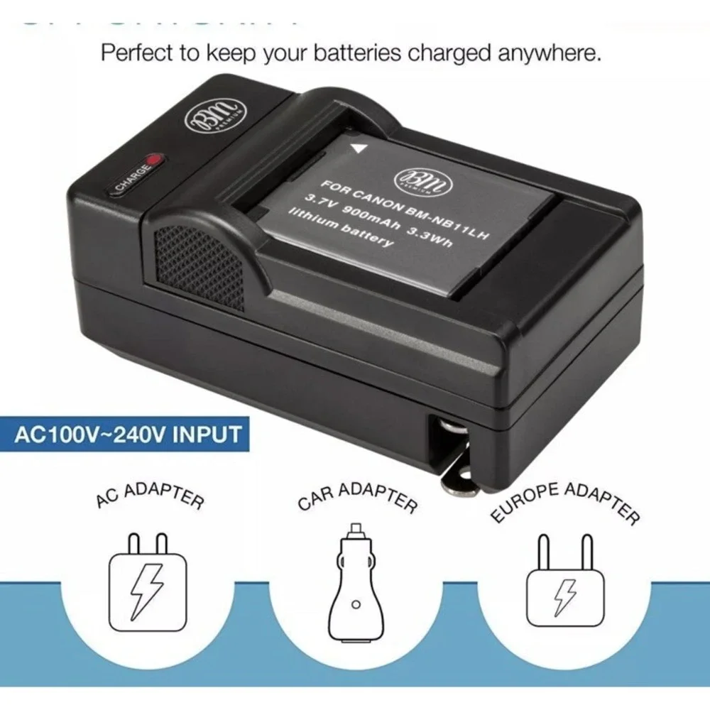 NB-11LH Battery + Charger Kit Fits Canon Elph 130 Elph 135 Elph 140 Elph 150 NEW